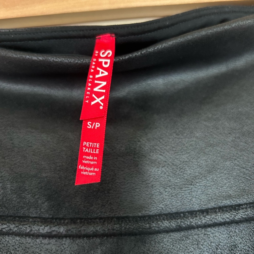 SPANX Faux Leather Black Leggings